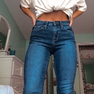 high rise skinny jeans